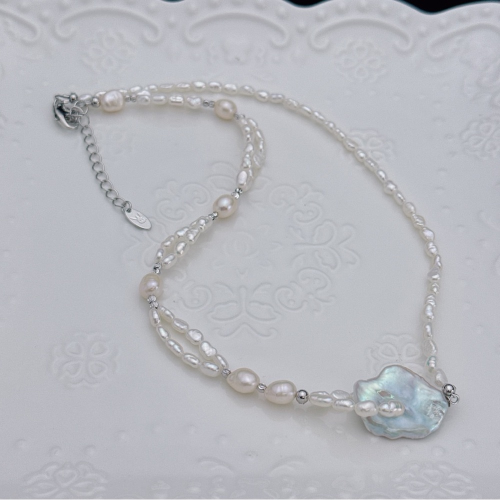 X141 Handmade Freshwater Baroque Pearl Necklace - Picture 8 of 8